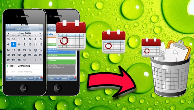 delete iPhone calendar events