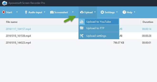 upload video to youtube