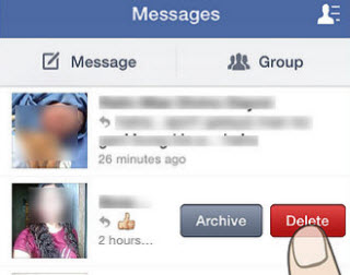 delete Facebook entire conversation on iPhone