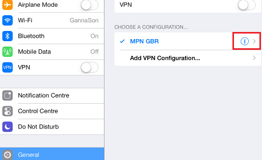 delete iPad VPN screenshot 2