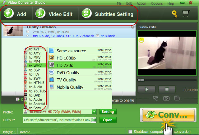 VOB to WMV converter