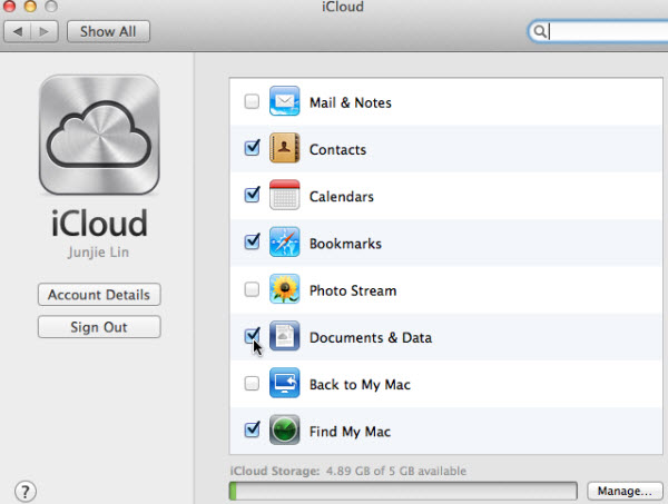 delete iCloud files on Mac