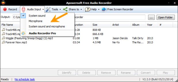 make settings on recorder