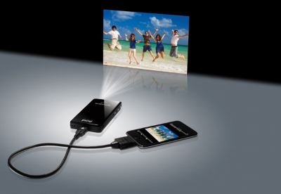 display phone screen via phone projector