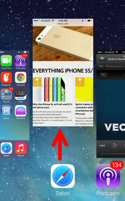 end multi-task on iPhone