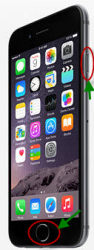 Screenshot iPhone 6 with buttons