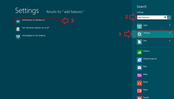 Win8 add features