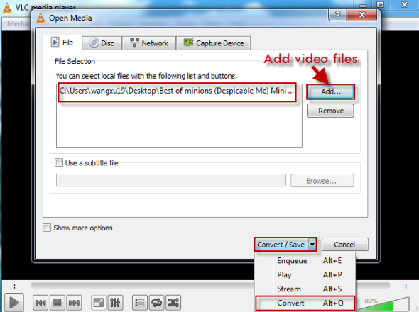add video files