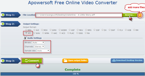 convert aiff to mp3