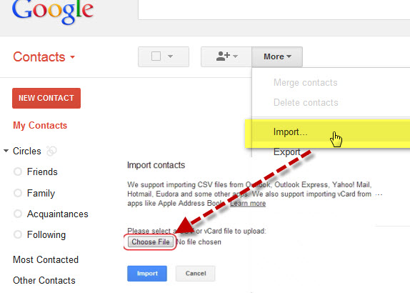 Import Gmail