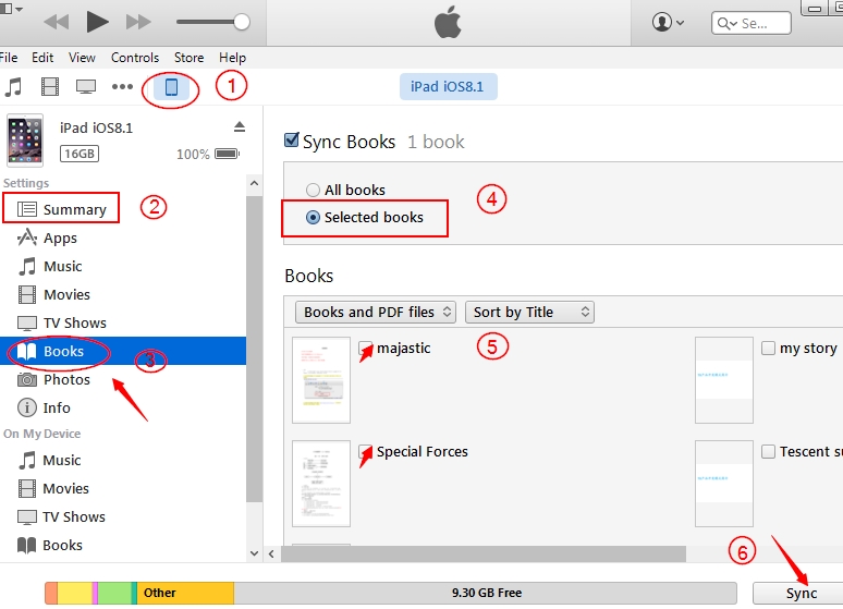 sync PDF to iPad