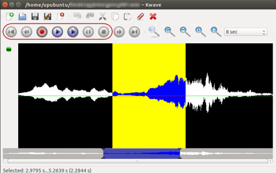 kwave audio recorder