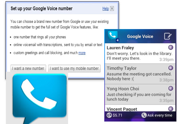 receive SMS on PC through Google Voice