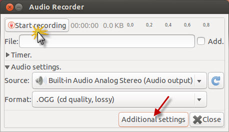 ubuntu audio recorder