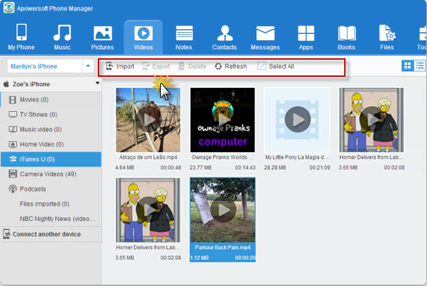 Import video to iPhone