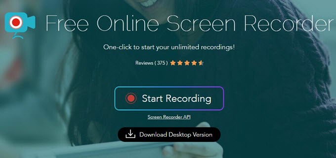 record with online screen recorder