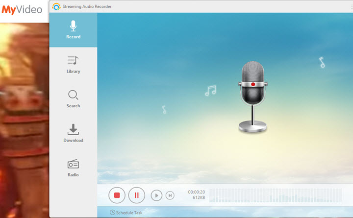 recording mp3 from myvideo