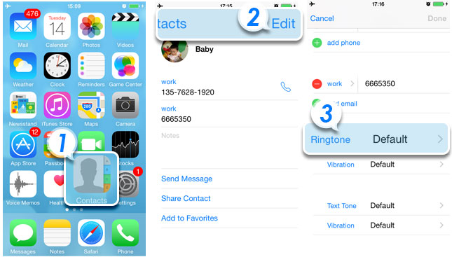 Edit iPhone contacts