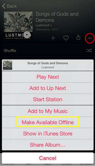 play Apple Music offline