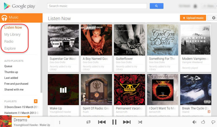 google music functions