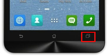 recent apps key on Zenfone