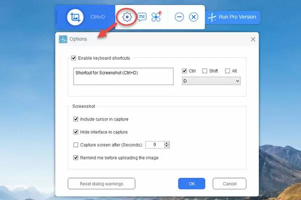 configure settings