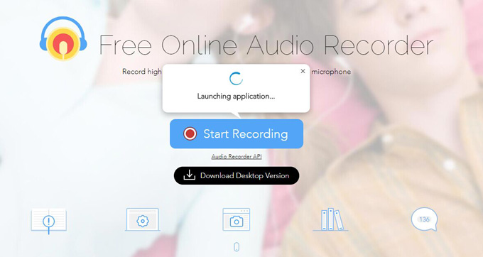 launch online audio recorder