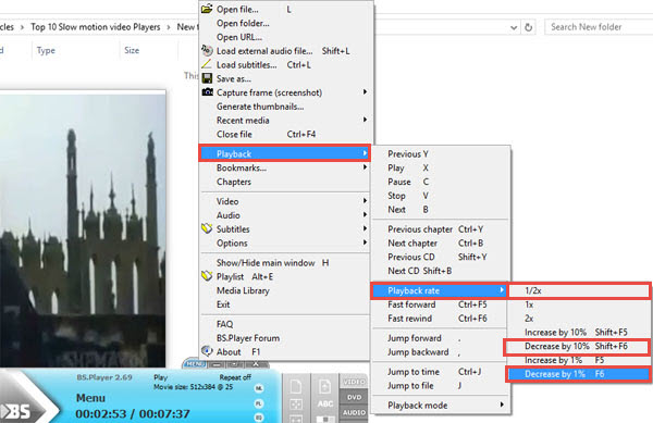 How to play video in slow motion