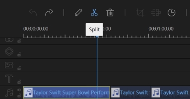 Split audio clip