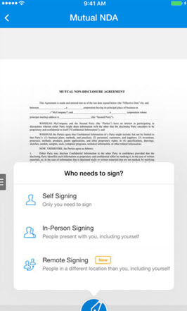 sign doc with SignEasy
