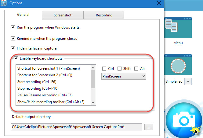 configure hotkeys