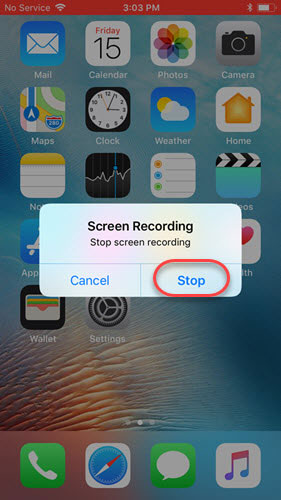 Stop screen recording