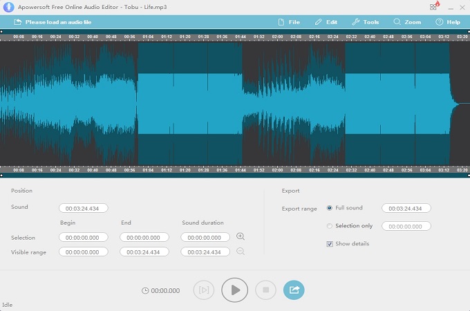 apowersoft free online audio editor