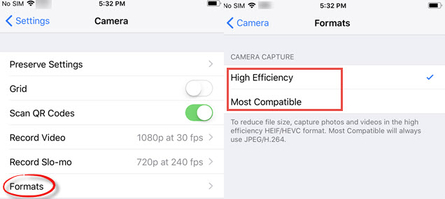 High Efficiency vs Most Compatible