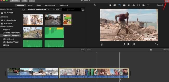 merge video and photo iMovie