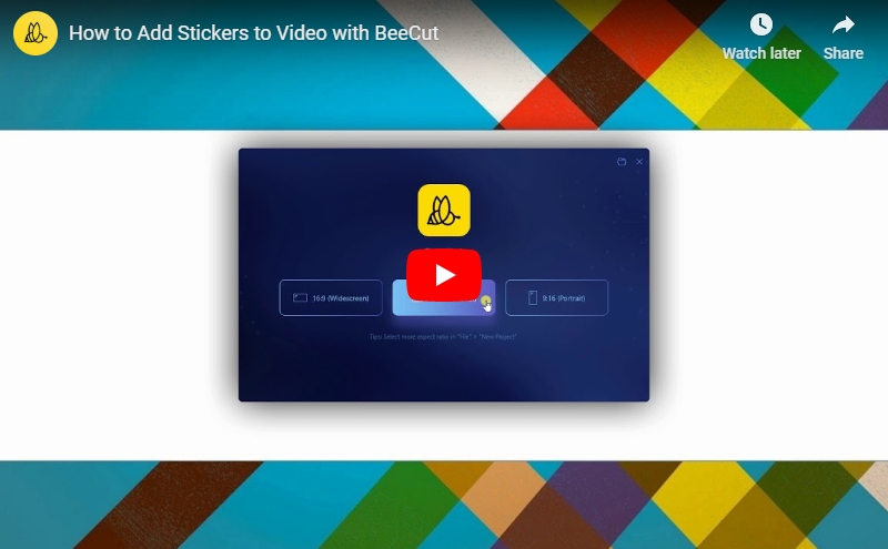 add stickers to video