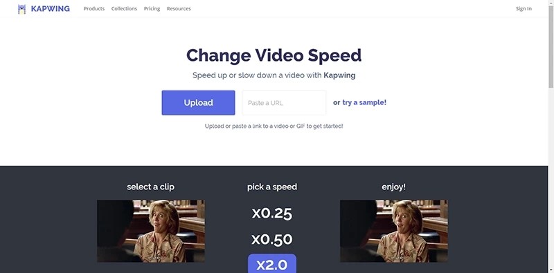 mudar velocidade de vídeo