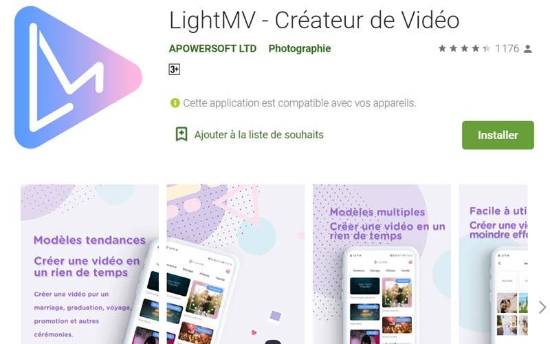 créer une vidéo sur mobile avec lightmv