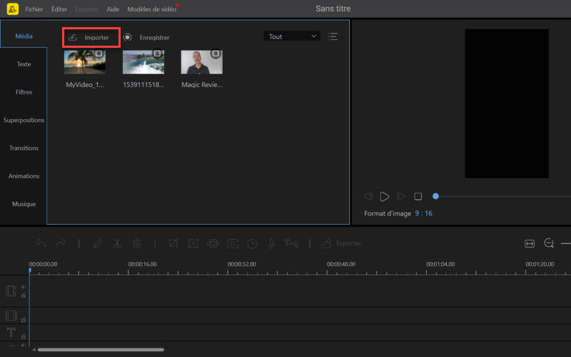ajouter une piste audio à une vidéo importer un fichier