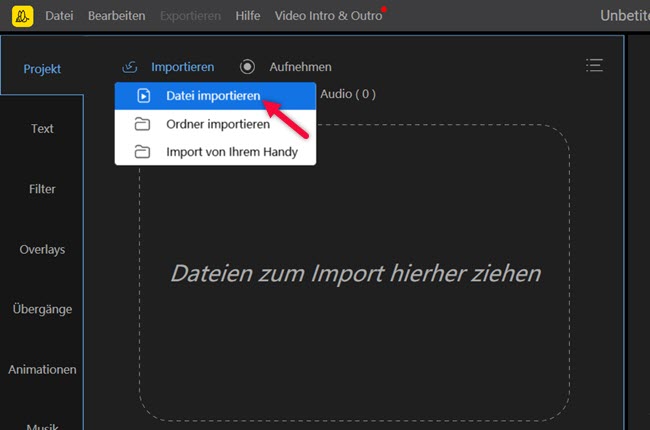 Dateien importieren