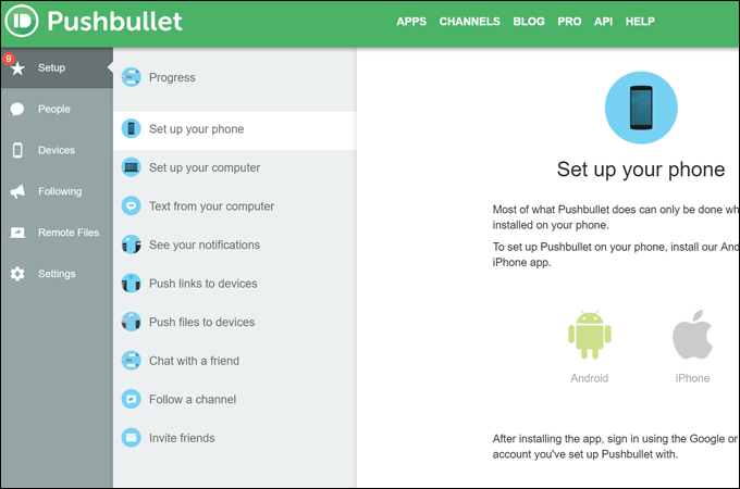 pushbullet chrome extension
