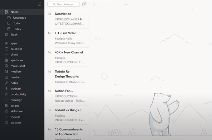 iPad筆記App Bear