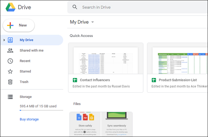 google drive online storage