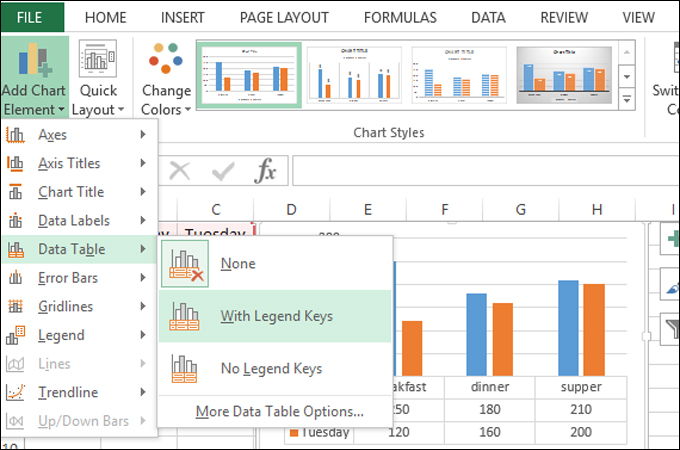 modify chart in excel