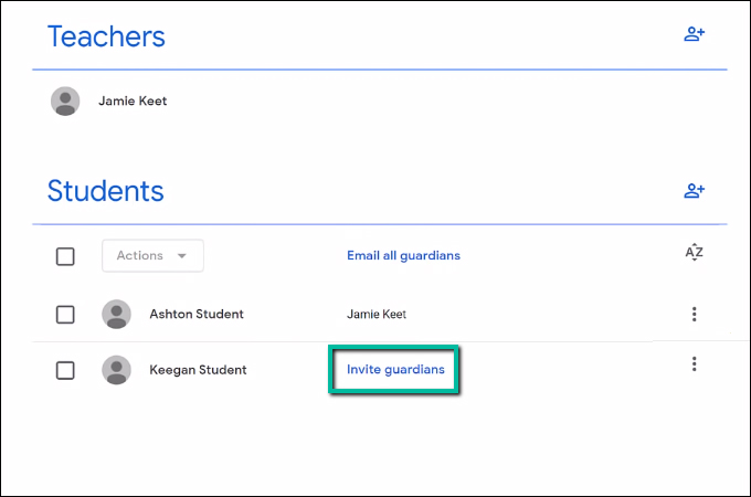 guardian invitation in google classroom