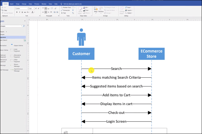 How To Draw Sequence Diagram Using Visio Roundscene 2489