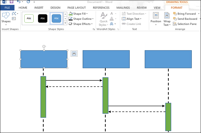 sequence diagram in word