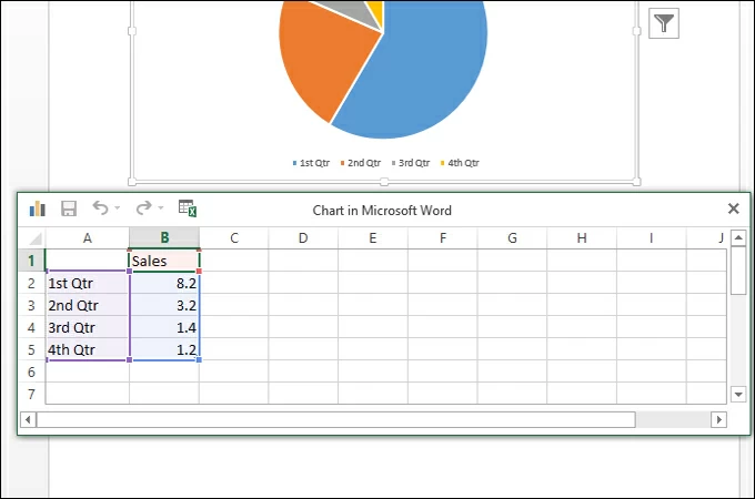 How to do pie chart in word