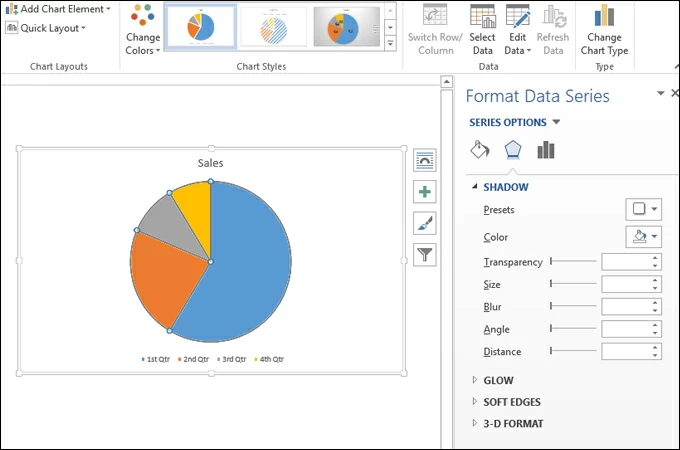 customize pie chart