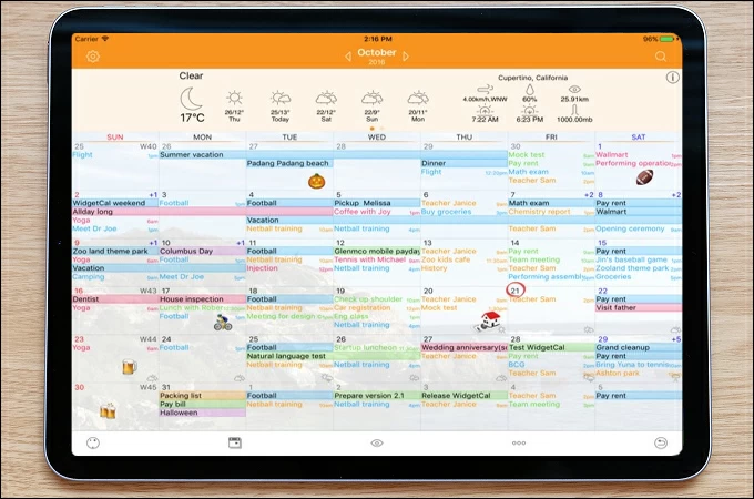 awesome calendar ipad planner app